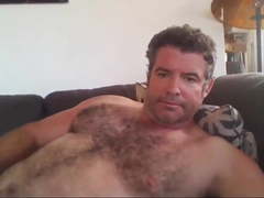 Hunky dad plays and cums again