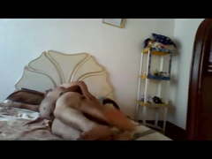 Boy fucks older chubby daddy in bed
