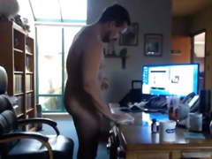 Daddy wanking watching porn