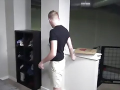 Blond Twink Top Barebacks Bald Bottom